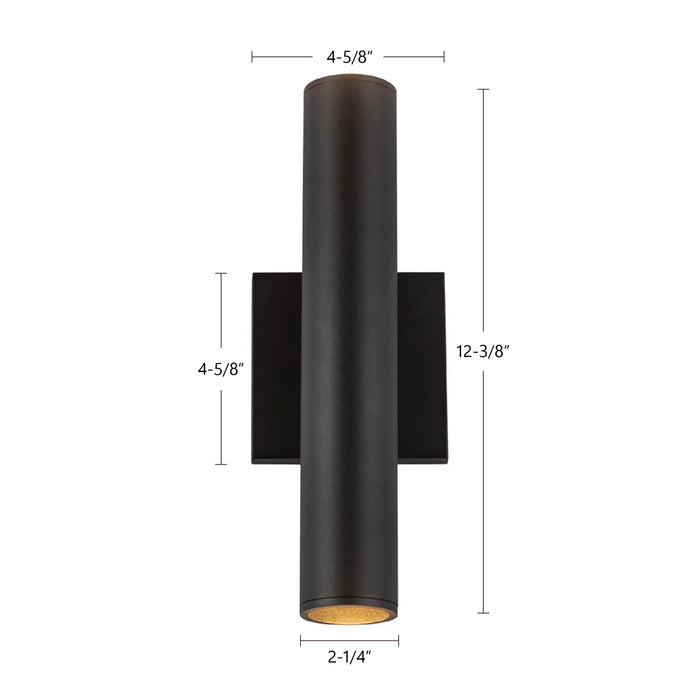 Kuzco Lighting - LD2-UD12W20-3036-BK-UNV-010 - LED Wall Sconce - Lorna - Black