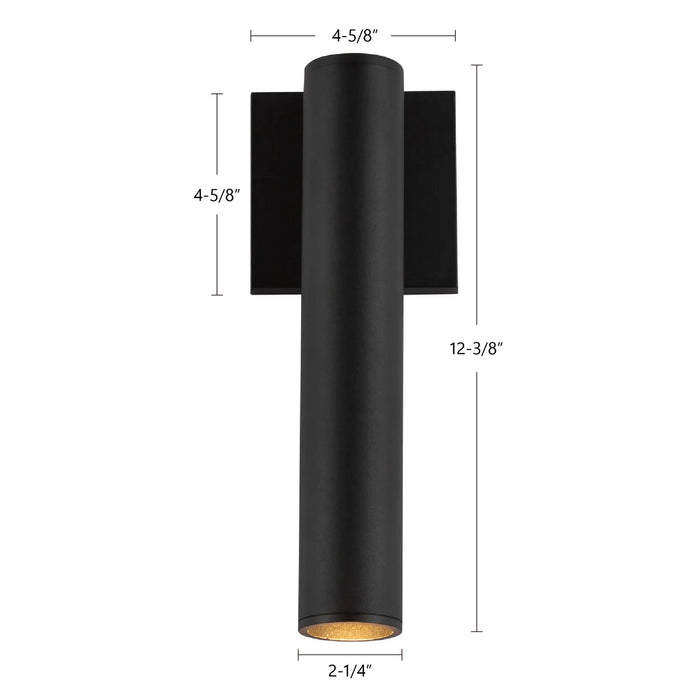 Kuzco Lighting - LD2-WS12W12-3036-BK-UNV-010 - LED Outdoor Wall Sconce - Lorna - Black