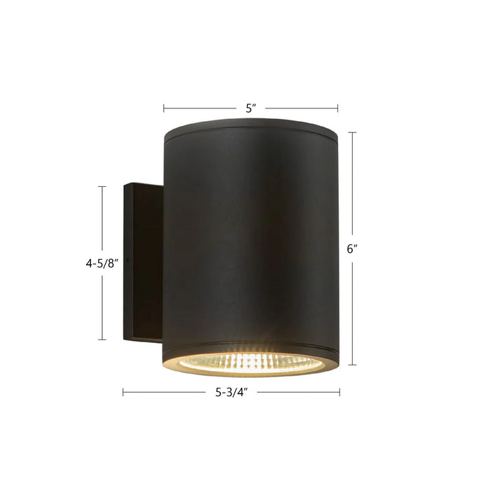Kuzco Lighting - EW265206-BK - LED Outdoor Wall Sconce - Nordic - Black