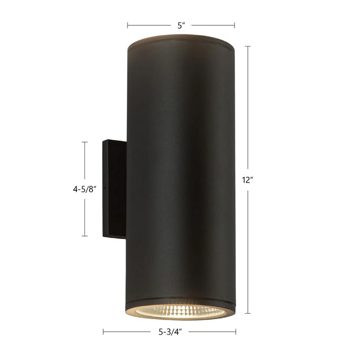 Kuzco Lighting - EW265212-BK - LED Outdoor Wall Sconce - Nordic - Black