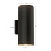 Kuzco Lighting - EW265212-BK - LED Outdoor Wall Sconce - Nordic - Black