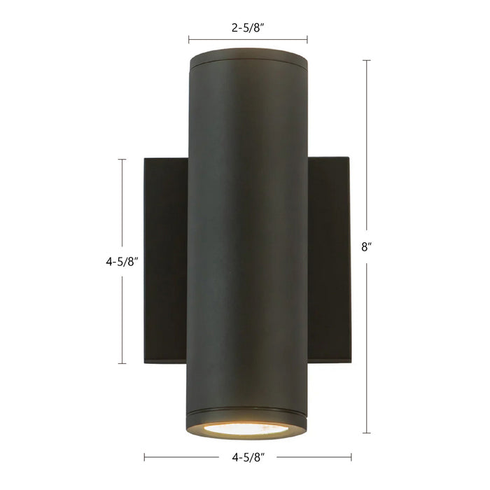 Kuzco Lighting - EW262208-BK - LED Outdoor Wall Sconce - Nordic - Black
