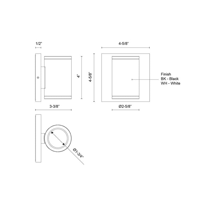 Kuzco Lighting - EW262204-WH - LED Outdoor Wall Sconce - Nordic - White