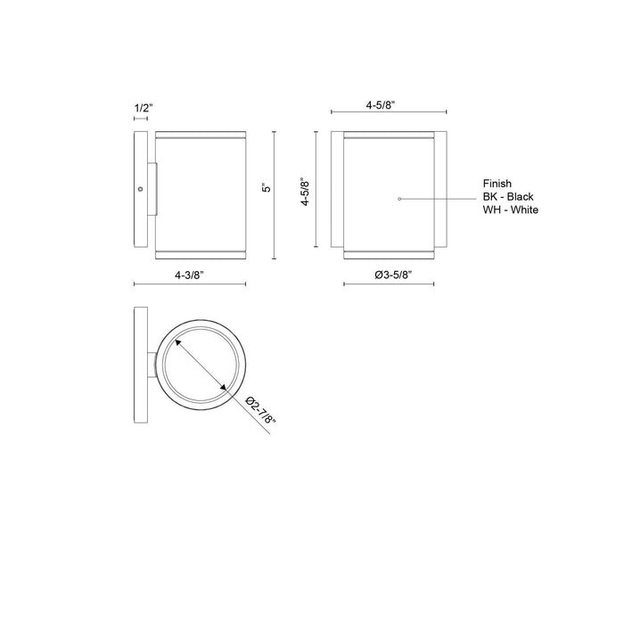 Kuzco Lighting - EW264105-WH - LED Outdoor Wall Sconce - Nordic - White