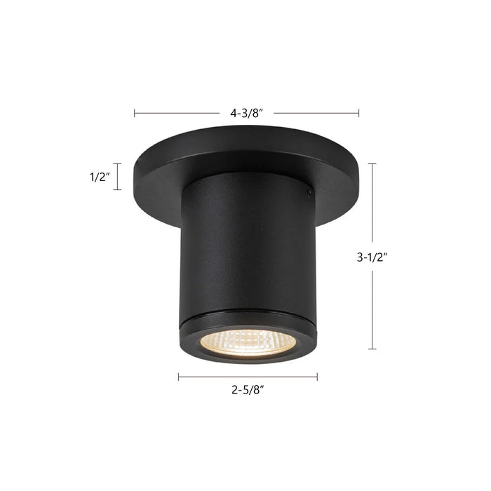 Kuzco Lighting - EC262103-BK - LED Outdoor Ceiling Mount - Nordic - Black