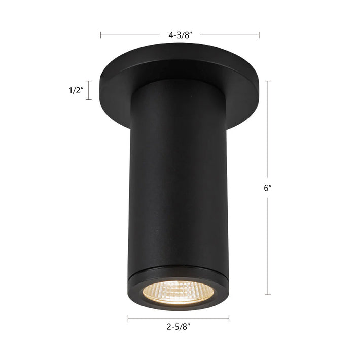 Kuzco Lighting - EC262106-BK - LED Outdoor Ceiling Mount - Nordic - Black