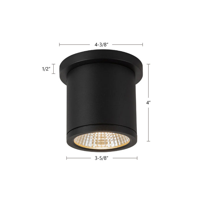 Kuzco Lighting - EC264104-BK - LED Outdoor Ceiling Mount - Nordic - Black