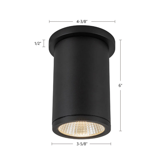 Kuzco Lighting - EC264106-BK - LED Outdoor Ceiling Mount - Nordic - Black