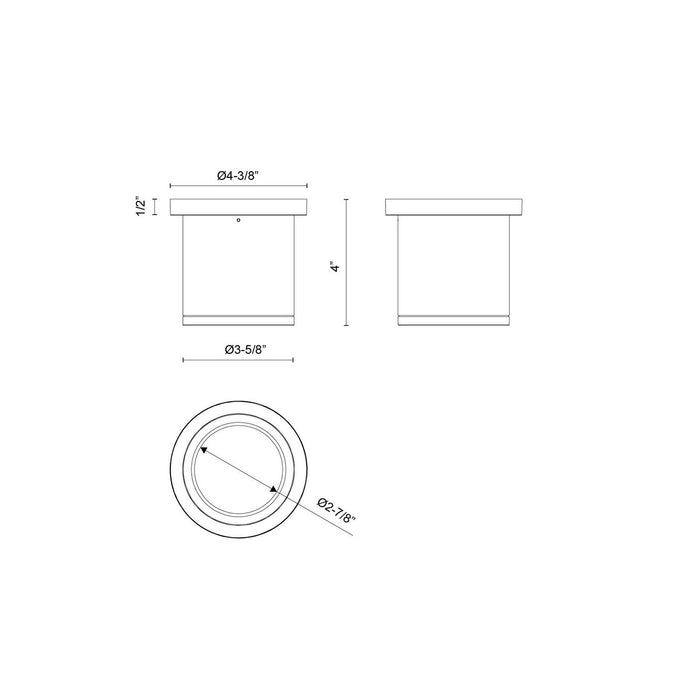 Kuzco Lighting - EC264104-WH - LED Outdoor Ceiling Mount - Nordic - White