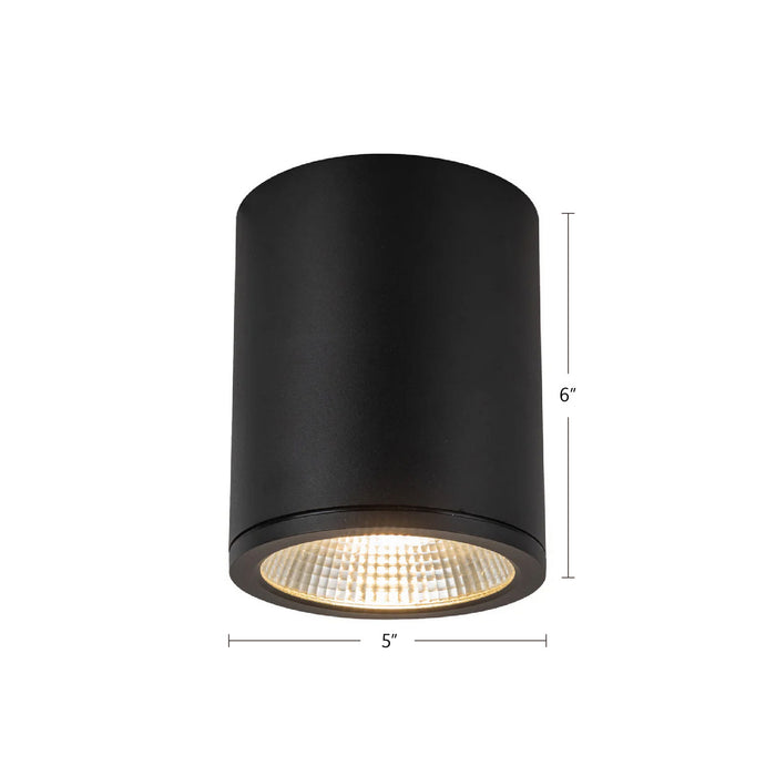 Kuzco Lighting - EC265106-BK - LED Outdoor Ceiling Mount - Nordic - Black