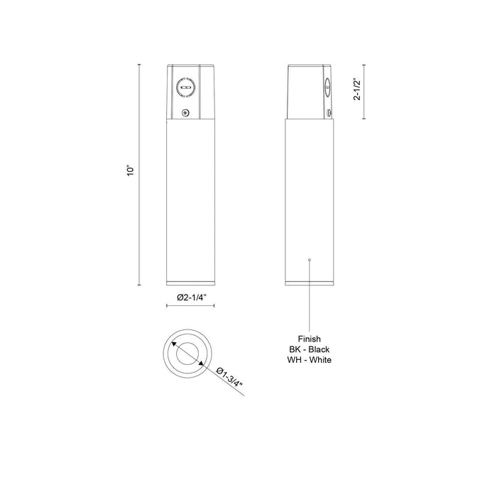 Kuzco Lighting - LD2-CC08W10-3036-BK-UNV-010 - LED Ceiling Mount - Lorna - Black