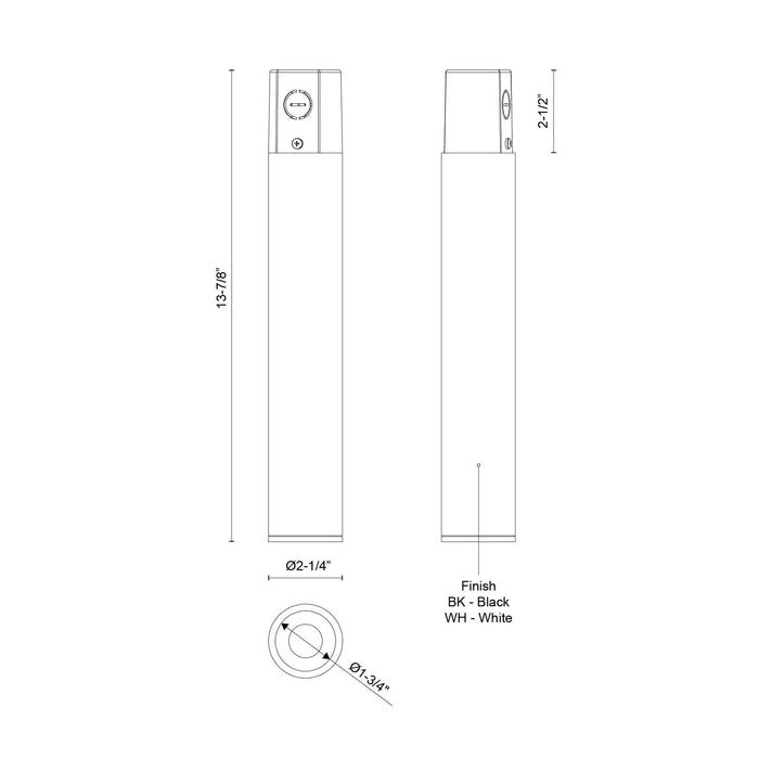 Kuzco Lighting - LD2-CC12W12-3036-BK-UNV-010 - LED Ceiling Mount - Lorna - Black