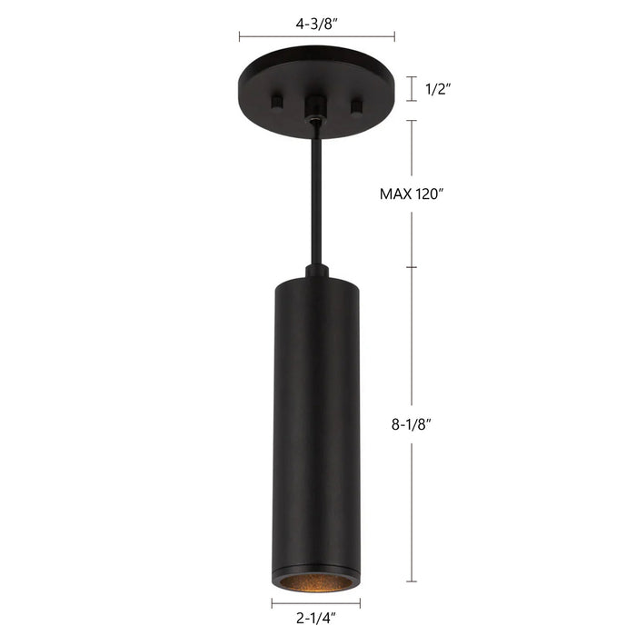 Kuzco Lighting - LD2-PD08W10-3036-BK-UNV-010 - LED Pendant - Lorna - Black