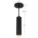 Kuzco Lighting - LD2-PD08W10-3036-BK-UNV-010 - LED Pendant - Lorna - Black
