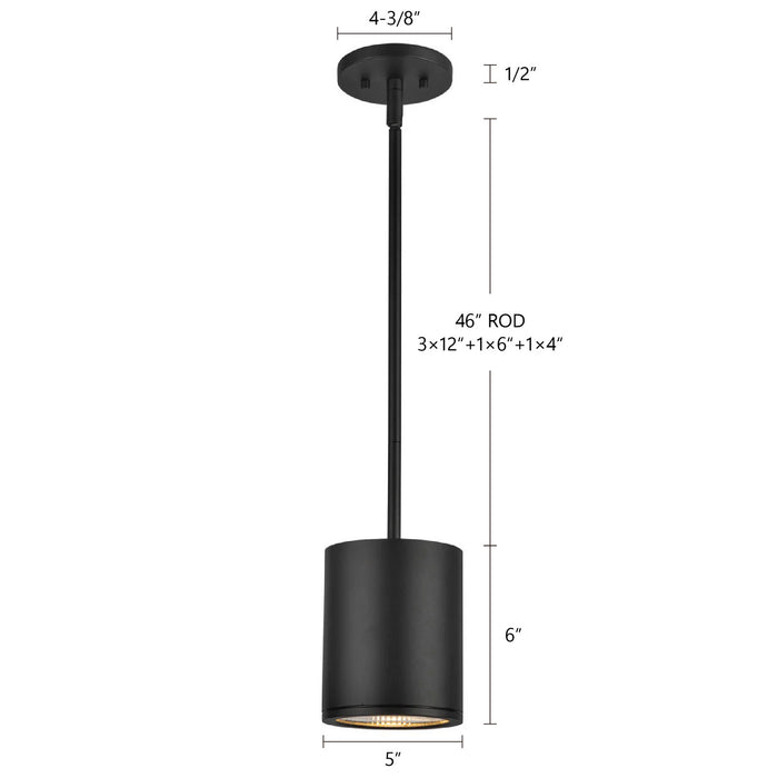 Kuzco Lighting - EP265106-BK - LED Outdoor Pendant - Nordic - Black