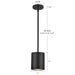 Kuzco Lighting - EP265106-BK - LED Outdoor Pendant - Nordic - Black