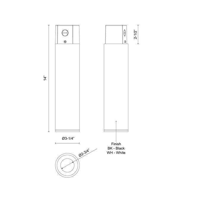 Kuzco Lighting - LD3-CC12W18-3036-BK-UNV-010 - LED Ceiling Mount - Lorna - Black