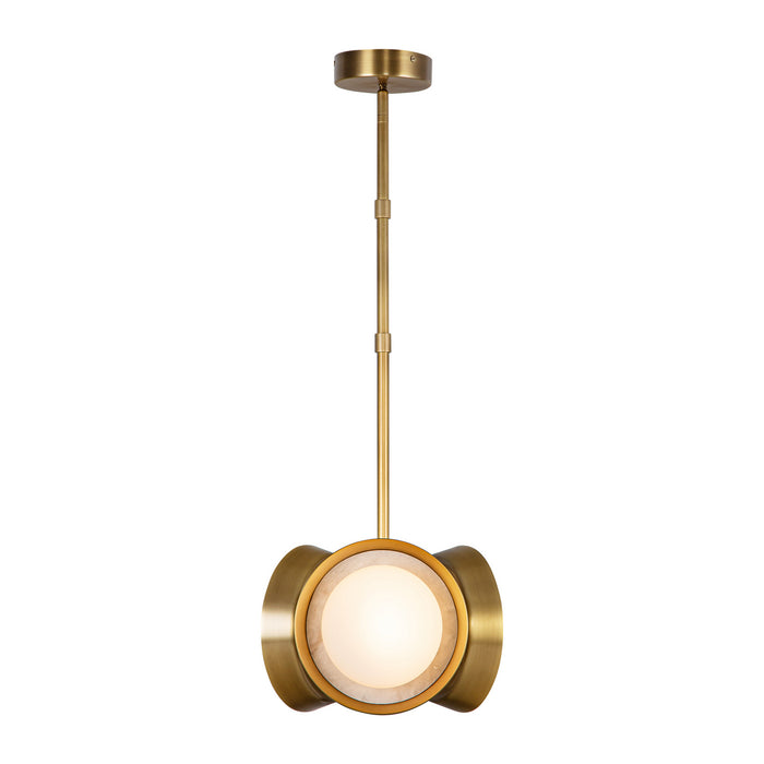 Alora - PD320313VB-UNV - LED Pendant - Alonso - Vintage Brass