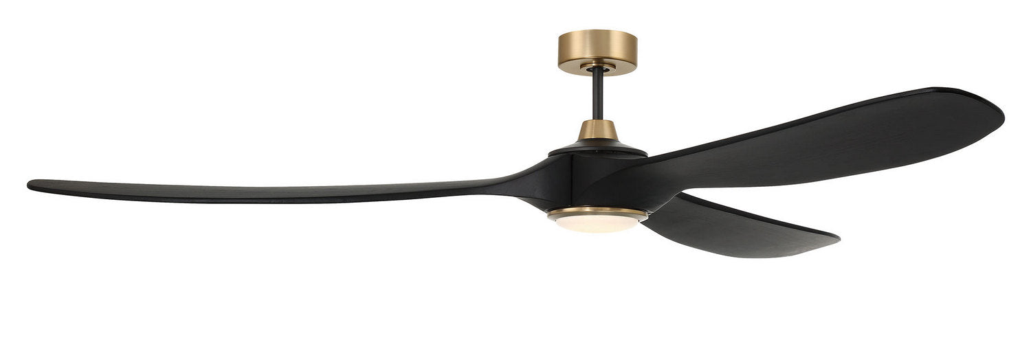Craftmade - EVY72FBSB3-NWF - 72" Ceiling Fan - Envy 72" Ceiling Fan no Wifi - Flat Black/Satin Brass