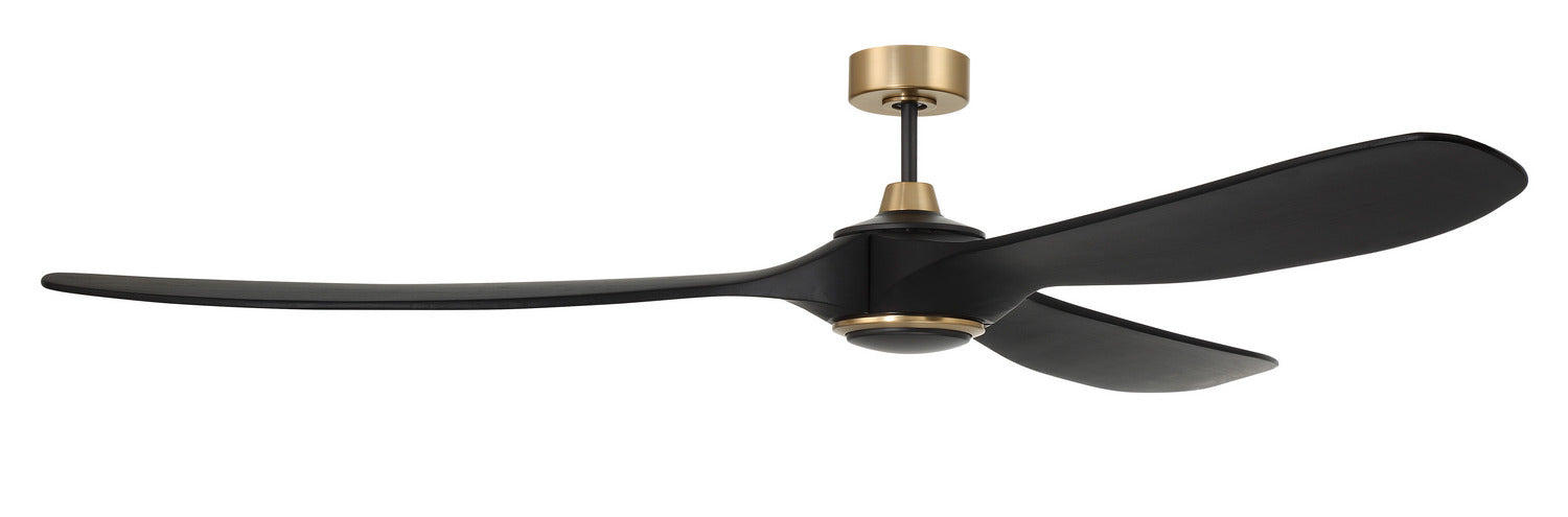 Craftmade - EVY72FBSB3-NWF - 72" Ceiling Fan - Envy 72" Ceiling Fan no Wifi - Flat Black/Satin Brass
