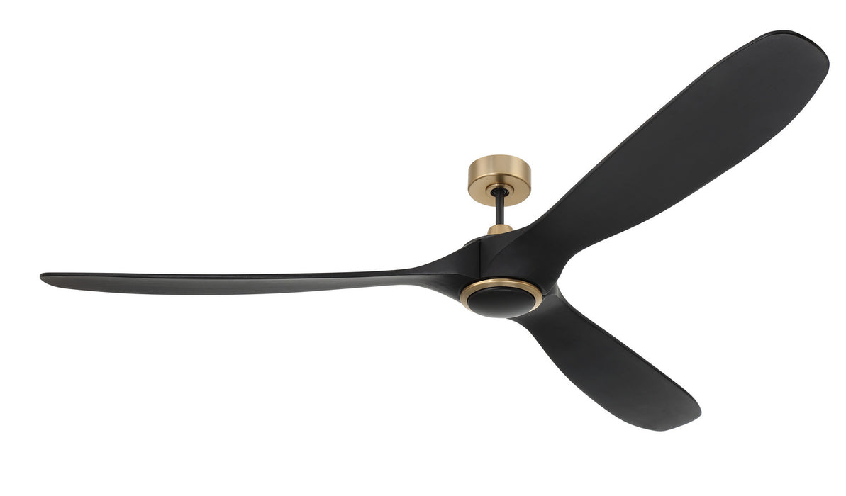 Craftmade - EVY72FBSB3-NWF - 72" Ceiling Fan - Envy 72" Ceiling Fan no Wifi - Flat Black/Satin Brass
