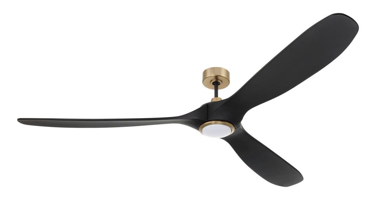 Craftmade - EVY72FBSB3-NWF - 72" Ceiling Fan - Envy 72" Ceiling Fan no Wifi - Flat Black/Satin Brass