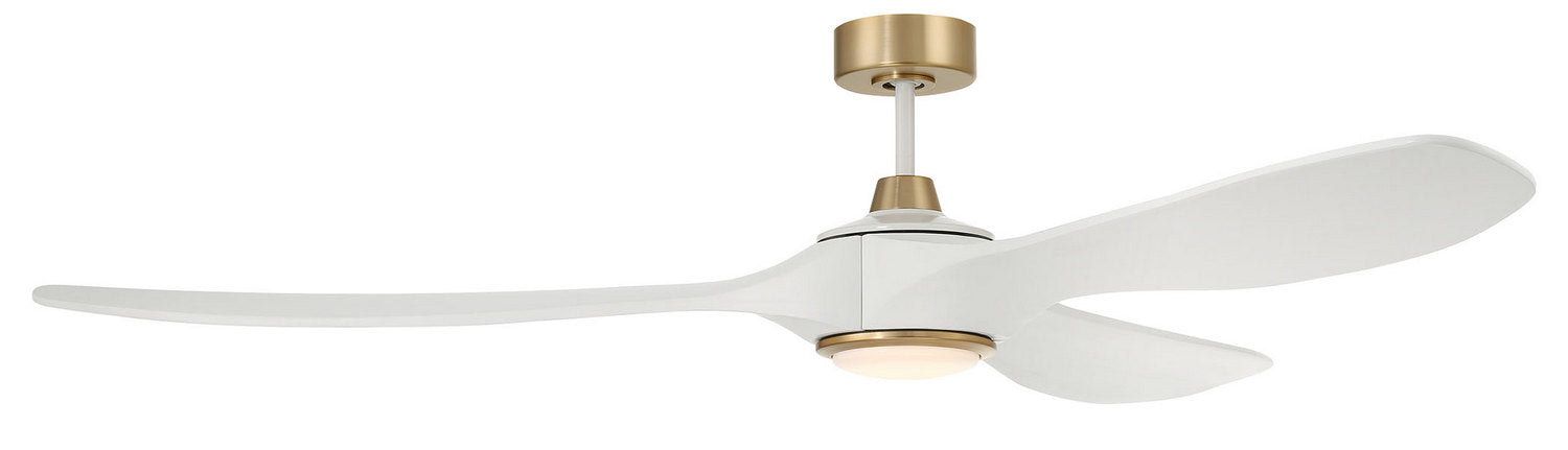 Craftmade - EVY72WSB3-NWF - 72" Ceiling Fan - Envy 72" Ceiling Fan no Wifi - White/Satin Brass