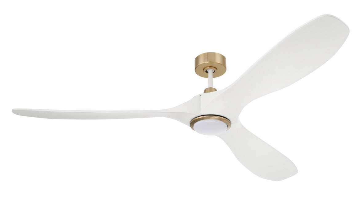 Craftmade - EVY72WSB3-NWF - 72" Ceiling Fan - Envy 72" Ceiling Fan no Wifi - White/Satin Brass