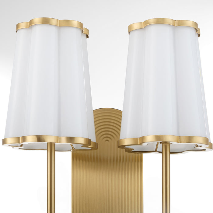 Quorum - 5229-2-80 - Two Light Wall Mount - Belinder - Aged Brass