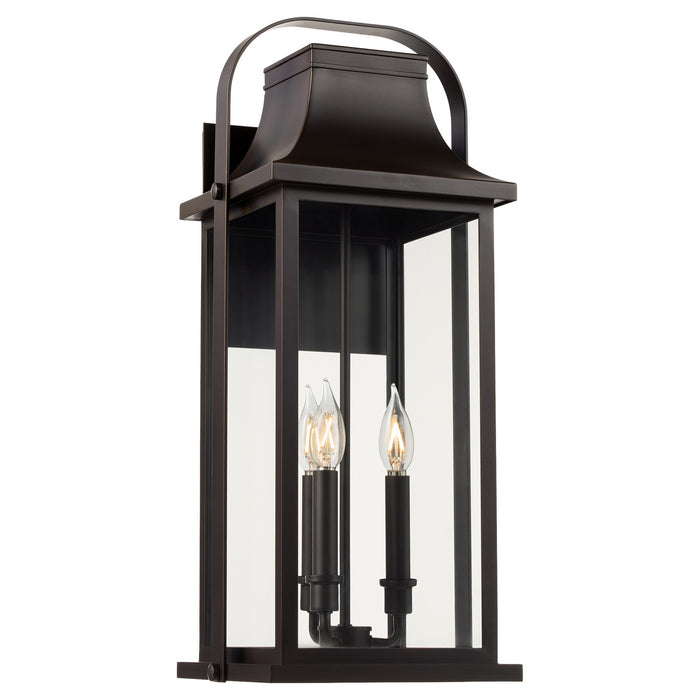 Quorum - 741-23-36 - Three Light Lantern - Downey - Bronze