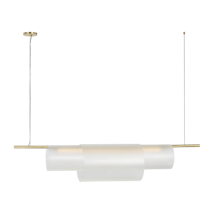 Visual Comfort Modern - PBLS80627HABEG - LED Linear Chandelier - Trace - Hand-Rubbed Antique Brass