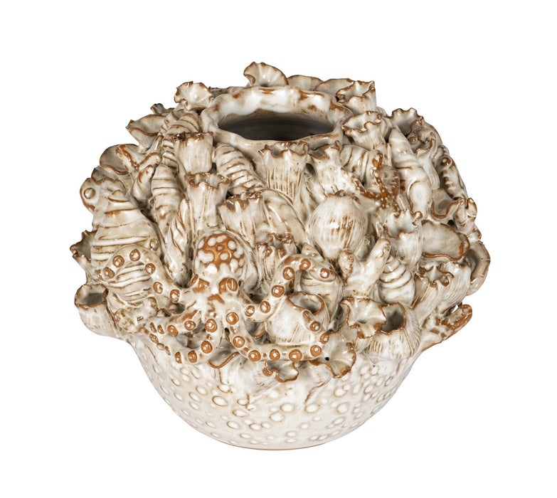 Currey and Company - 1200-1053 - Vase - Tidala - Milky White