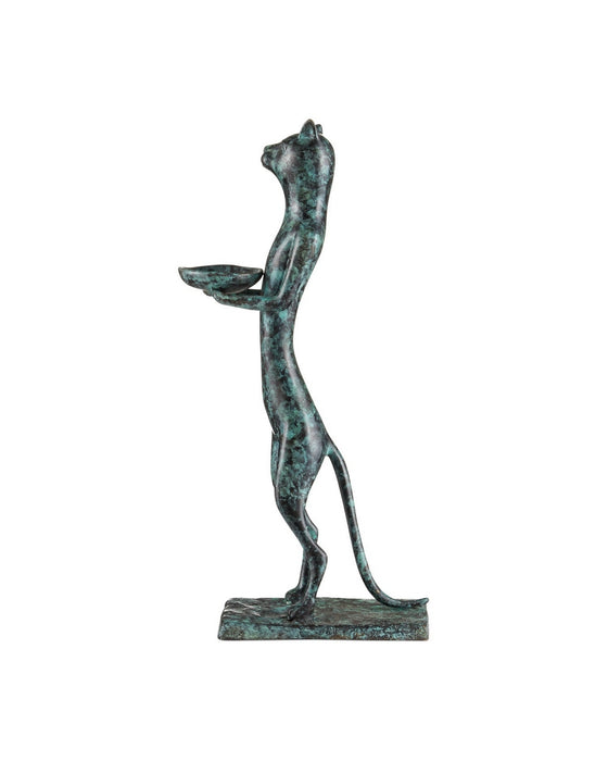 Currey and Company - 1200-1059 - Sculpture - Bastet Cat - Green Granite