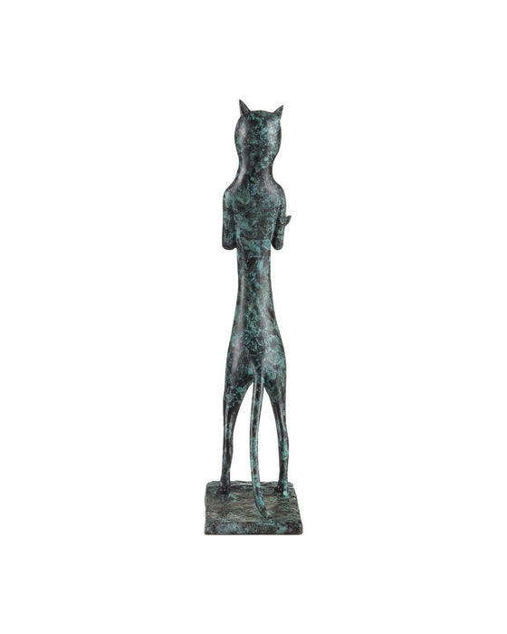 Currey and Company - 1200-1059 - Sculpture - Bastet Cat - Green Granite