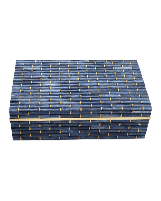 Currey and Company - 1200-1060 - Box Set of 2 - Midnight - Blue/Brass