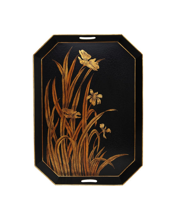 Currey and Company - 1200-1063 - Tray Set of 2 - Glasshouse - Black/Gold