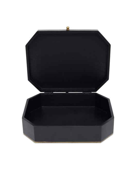 Currey and Company - 1200-1065 - Box - Glasshouse Tole - Black/Gold