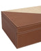 Currey and Company - 1200-1069 - Box Set of 2 - Leather & Raffia - Brown/Natural