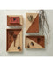 Currey and Company - 1200-1070 - Tray Set of 2 - Leather & Raffia - Brown/Natural