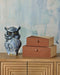 Currey and Company - 1200-1076 - Sculpture - Mina the Owl - Blue/White/Black