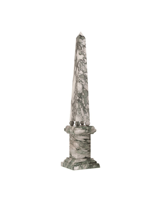 Currey and Company - 1200-1079 - Obelisk - Sorority - Green/Off-White