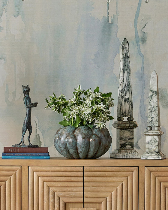 Currey and Company - 1200-1079 - Obelisk - Sorority - Green/Off-White