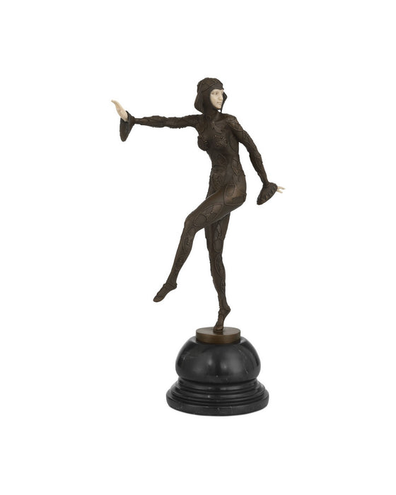 Currey and Company - 1200-1081 - Sculpture - Zanni - Black/Cream