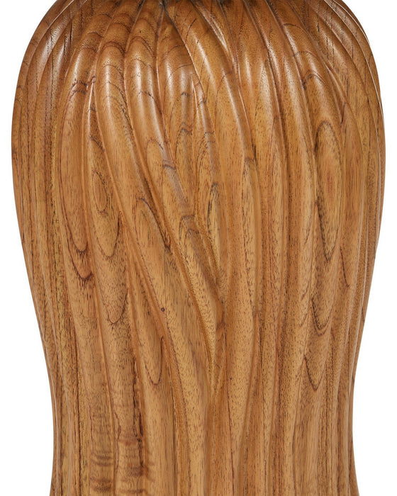Currey and Company - 3000-0334 - Accent Table - Tassel - Morel Brown/Natural/Brushed Brass