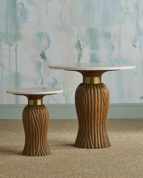 Currey and Company - 3000-0334 - Accent Table - Tassel - Morel Brown/Natural/Brushed Brass