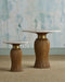 Currey and Company - 3000-0334 - Accent Table - Tassel - Morel Brown/Natural/Brushed Brass