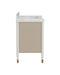 Currey and Company - 3800-0018 - Vanity with Rectangular Undermount Sink - Aster - Off-White/Fog/Natural/White/Polished Brass