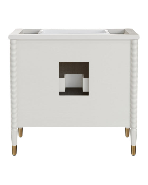 Currey and Company - 3800-0018 - Vanity with Rectangular Undermount Sink - Aster - Off-White/Fog/Natural/White/Polished Brass