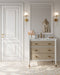 Currey and Company - 3800-0018 - Vanity with Rectangular Undermount Sink - Aster - Off-White/Fog/Natural/White/Polished Brass