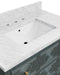 Currey and Company - 3800-0019 - Vanity with Rectangular Undermount Sink - Santos - Vintage Navy/Natural/White/Brushed Brass/Polished Nickel